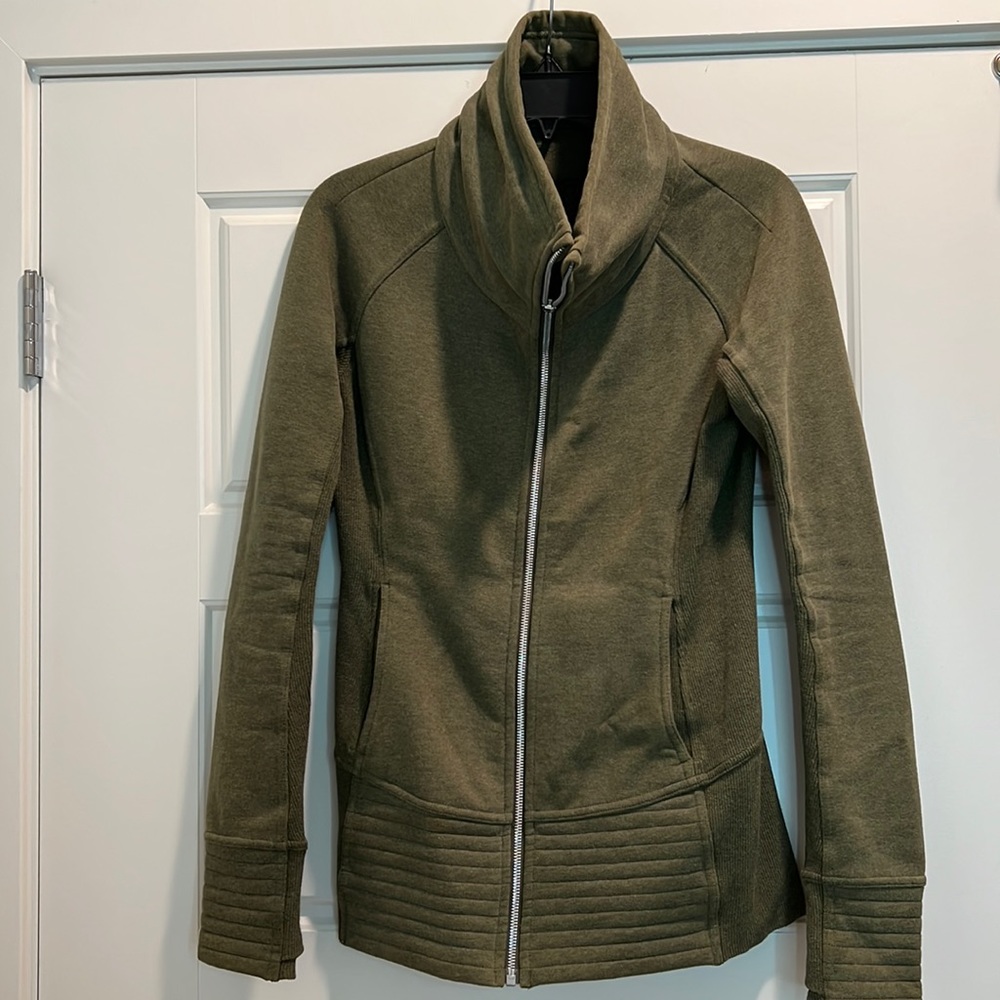 Olive green lululemon zip up
